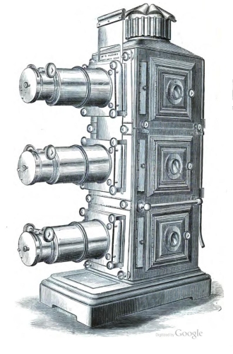 image of 'Grand' triple lantern (triunial or triple lantern, W.C. Hughes, 1880s)