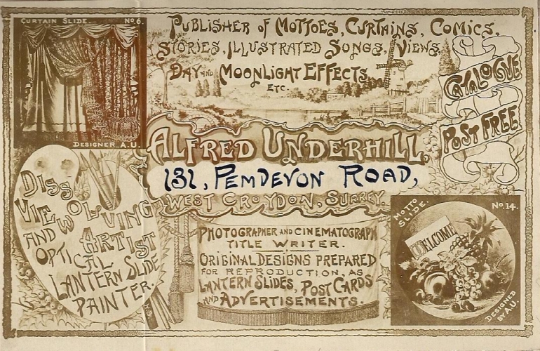 Alfred Underhill's trade card, 1910s
