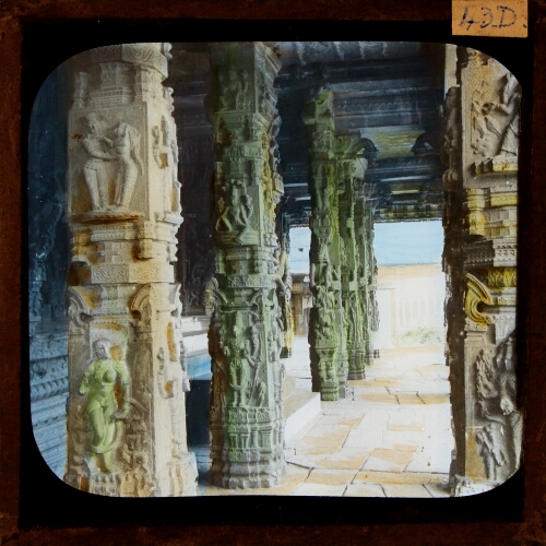 Conjeveram -- interior of Muntapan of Hindu Temple