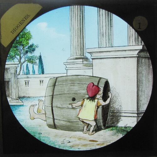 Diogenes in his barrel