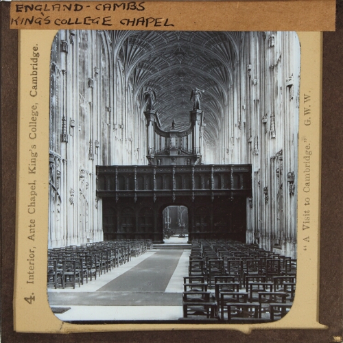 King's College, Ante-Chapel, Interior