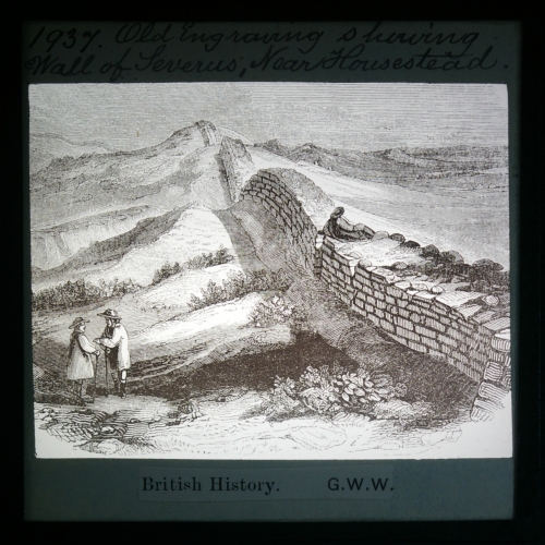 Old Engraving showing Wall of Severus, Near Housestead
