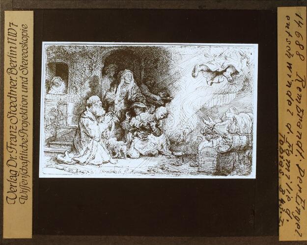 Rembrandt, der Engel entschwindet der Familie d. Tobias
