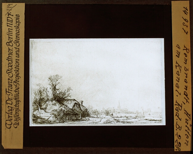 Rembrandt, Hütten am Kanal