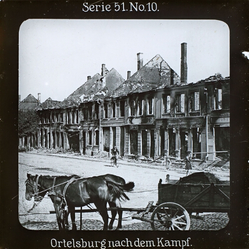 Ortelsburg nach dem Kampf.