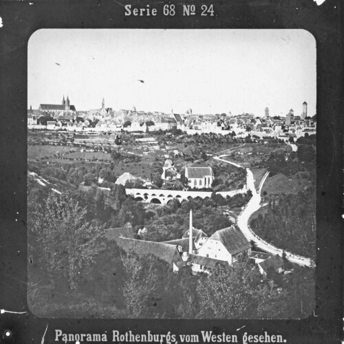 Panorama Rothenburgs vom Westen gesehen.