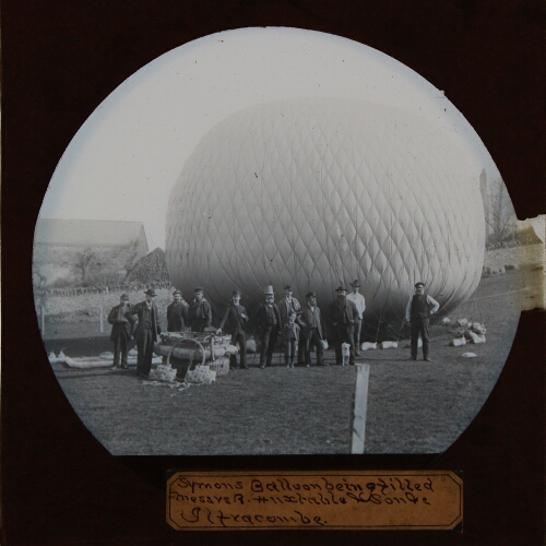 Symons Balloon being filled -- Messrs R. Huxtable & Son, Ilfracombe