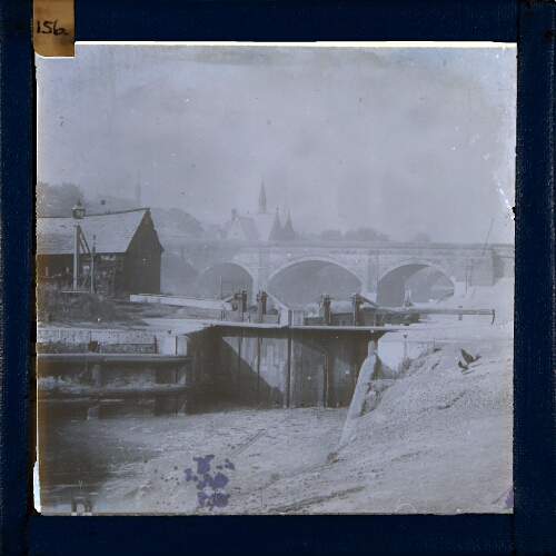 Old Barton Bridge and Lock [negative] – secondary view of slide