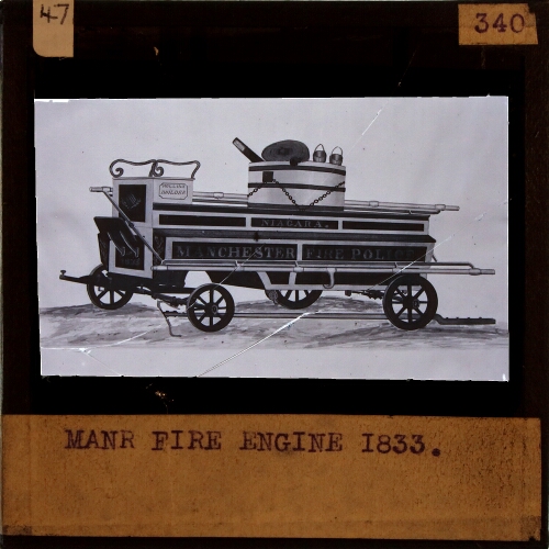 Manchester Fire Engine, 1833 – secondary view of slide