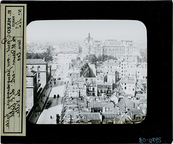 Paris- vue panoramique prise de Notre Dame, côté de l'hôtel de ville – secondary view of slide
