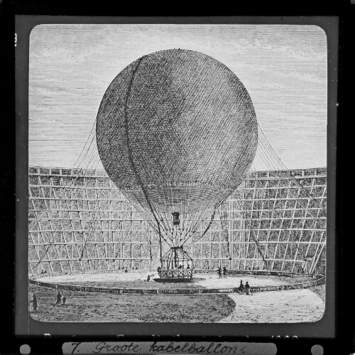Der grosse Fesselballon in London 1869.