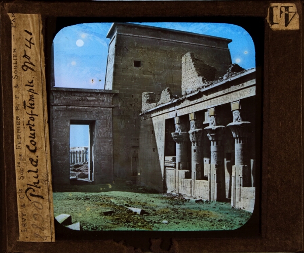 Philae, Court of Temple – secondary view of slide