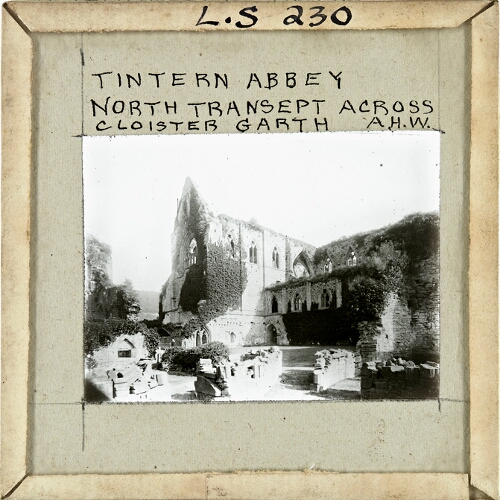 Tintern Abbey, North Transept Across Cloister Garth