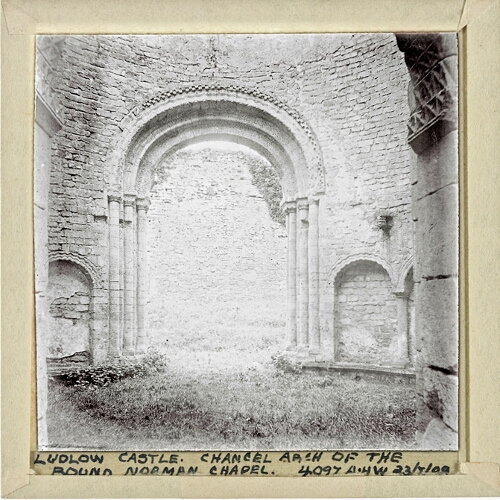Ludlow Castle, Chancel Arch of the Round Norman Chapel