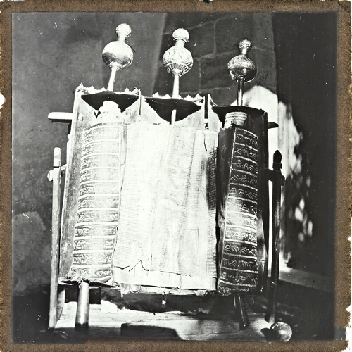Photograph of Jewish religious scrolls