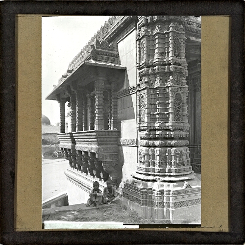 Pillars and façade of temple