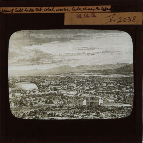 View of Salt Lake City, Utah, western side, showing the Tabernacle