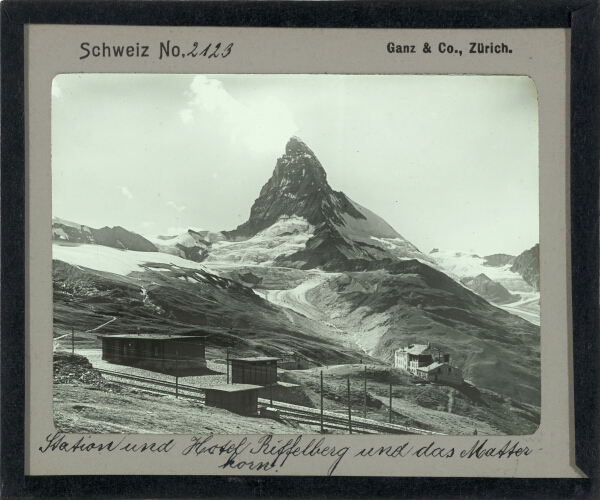 Station und Hotel Riffelberg und das Matterhorn