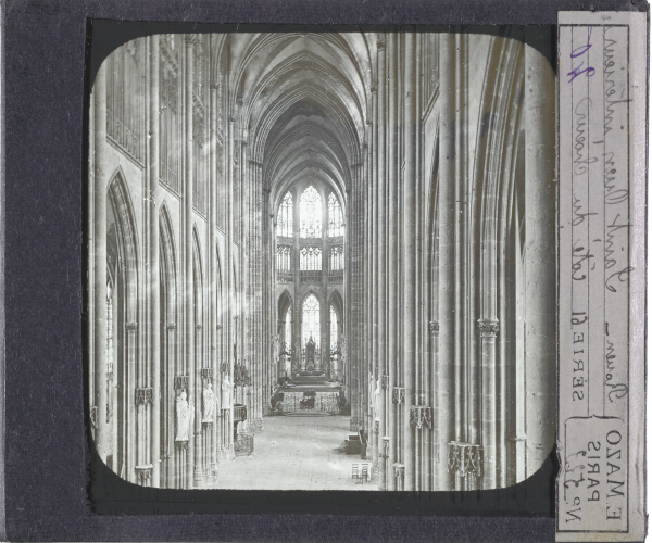 Rouen. Saint Ouen, intérieur, côté du choeur – secondary view of slide