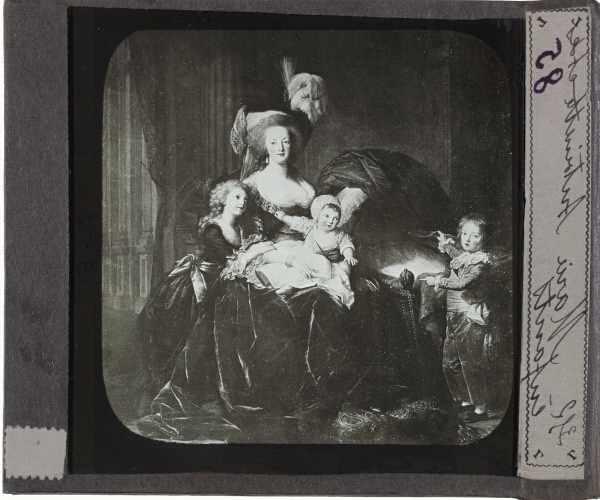 Marie Antoinette et ses enfants – secondary view of slide