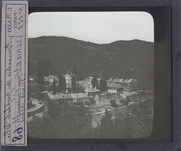 Monastère du prophète Elie, vue d’ensemble (Mont Athos). – secondary view of slide