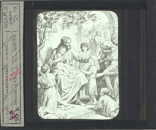 Jésus bénissant les enfants – secondary view of slide