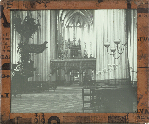 Interior of unidentified church or cathedral – secondary view of slide