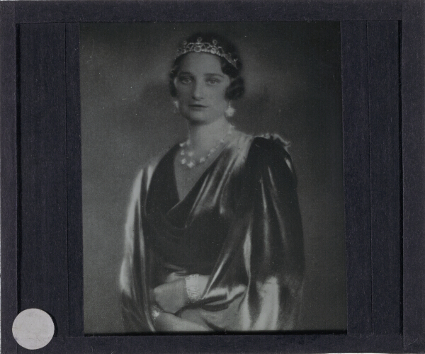 Unidentified woman wearing tiara