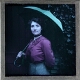 Portrait of woman with umbrella – Original slide image