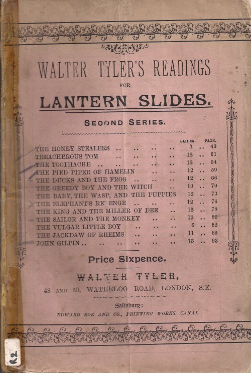 Readings for lantern slides: second series
