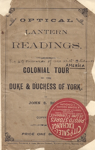 Lantern reading: Colonial tour of the Duke and Duchess of York (1902)