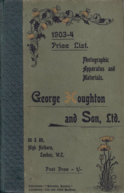 George Houghton catalogue 1903, front cover