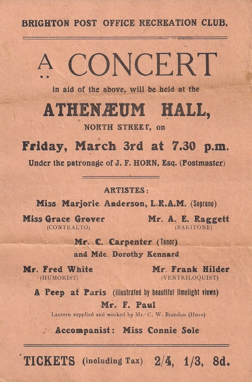 Handbill for lantern lecture, 1922