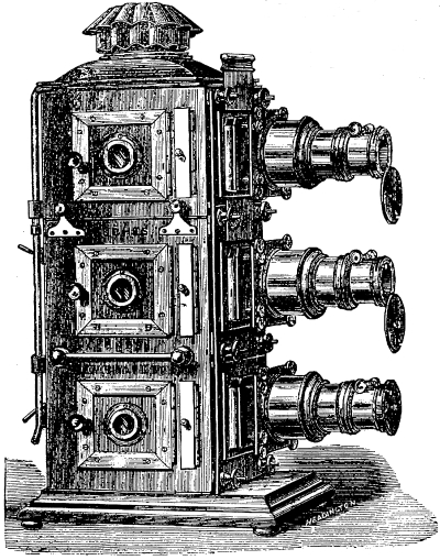image of 'Docwra' triple lantern (triunial or triple lantern, W.C. Hughes, 1888)