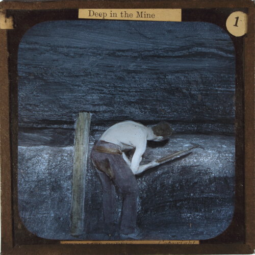 Deep in the mine's gloom profound– primary version