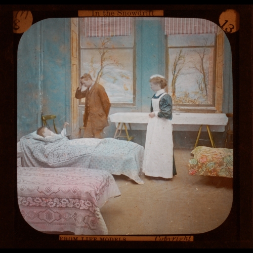 He stood by the little bed in the hospital– primary version