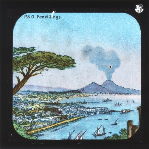 Naples with view of Vesuvius in the distance– primary version