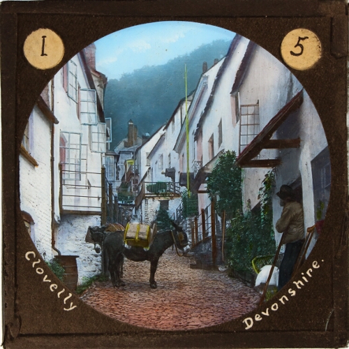 Street in Clovelly, looking up– alternative version