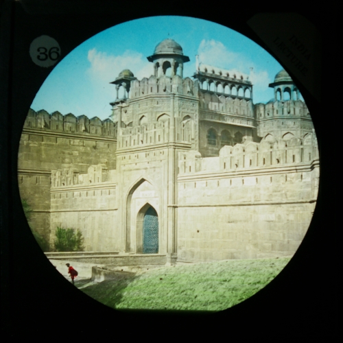 Slide showing fortress in Delhi, India