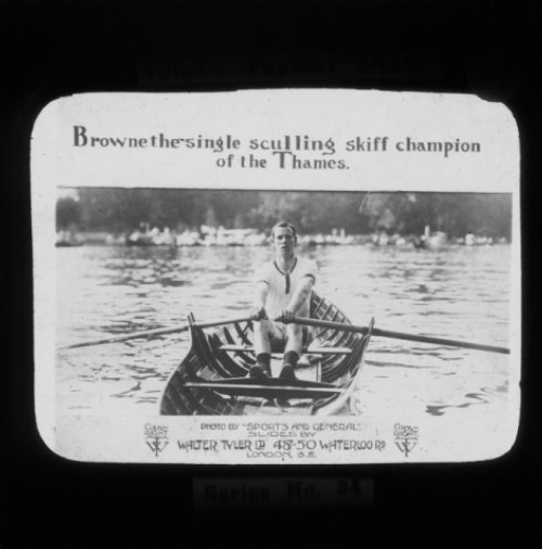 Browne the single sculling skiff champion of the Thames