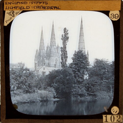 Lichfield. The three spires from Pool walk