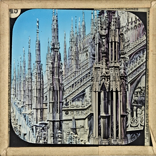 View on the roof of Milan Cathedral