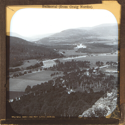 Balmoral Castle, from Craig-Nordie &ndash; secondary view of slide