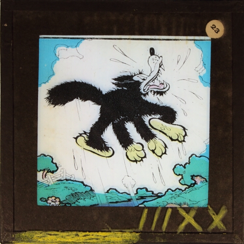 The wolf jumped up in the air again, flying clean out of the chimney– primary version