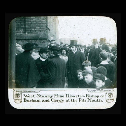 West Stanley Mine Disaster -- Bishop of Durham and Clergy at the Pits Mouth