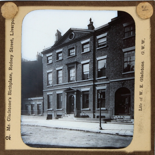 House in Rodney Street, Liverpool, in which Mr Gladstone was born