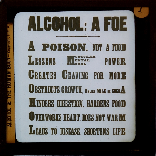 Acrostic -- Alcohol a Foe