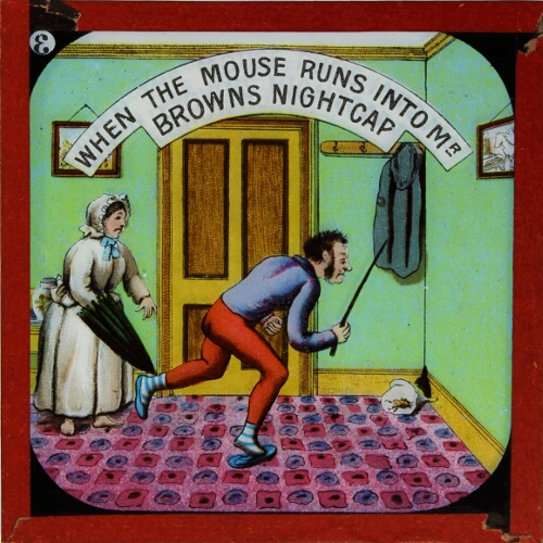 When the mouse runs into Mr Brown's nightcap– alternative version