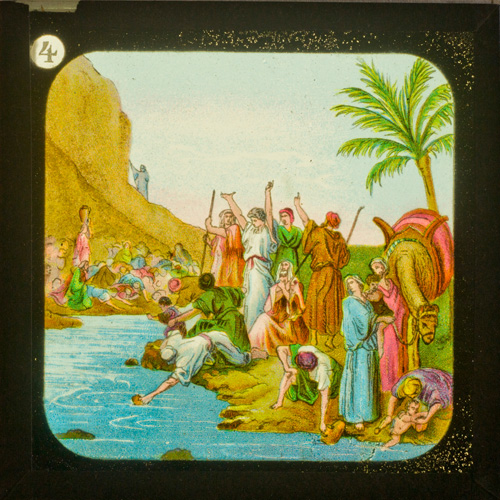 Moses striking the rock in Horeb