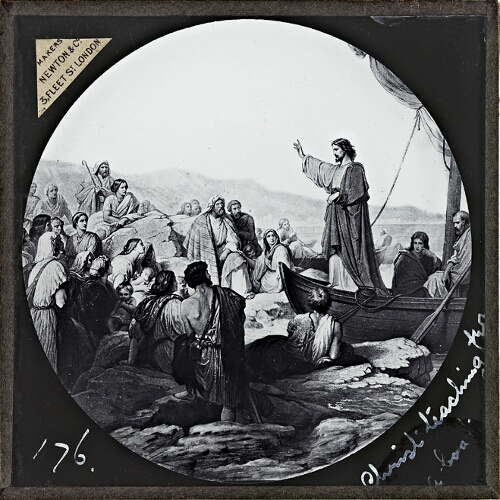 Christ teaching from a Boat